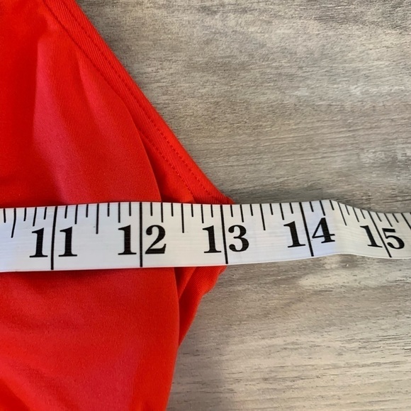 ♥️Carmen Marc Valvo, 6, Waist Synching, Brilliant Red, One Piece Swimsuit - Picture 6 of 8